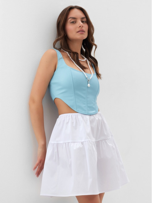 Корсет женский кожаный MIST, размер 40 (XS), голубой