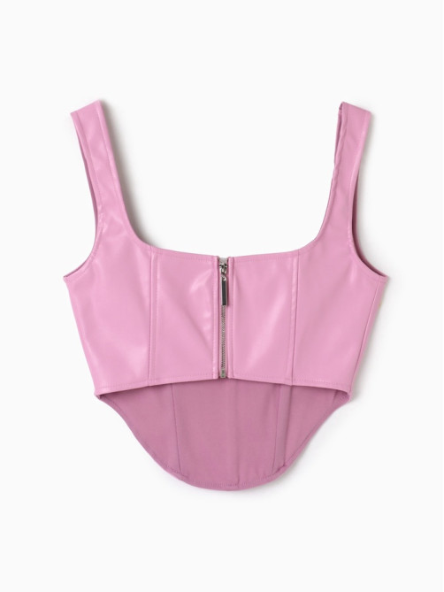 Корсет женский кожаный MIST, размер 40 (XS), розовый
