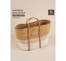 Корзина для белья плетеная SL Home Orden, хлопок, гиацинт, 42×24×35 см
