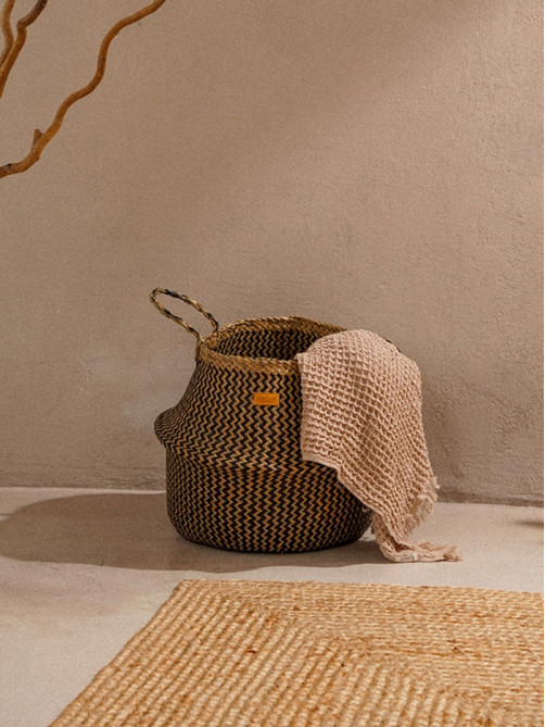 Корзина для белья плетеная круглая SL Home «Сорренто», камыш, 35×45 см