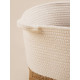Корзина для белья плетеная круглая SL Home Orden, хлопок, гиацинт, 35×40 см