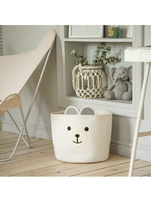 Корзина для хранения SL Home, плетёная, ручной работы, 35×35×30 см, белая