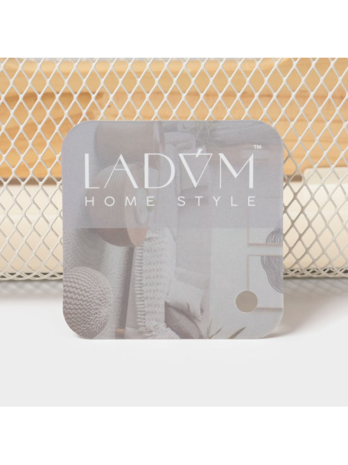 Корзинка универсальная LaDо́m «Половинки», прямоугольная, с ручкой, 32.5×24.5×11.5 см, белая