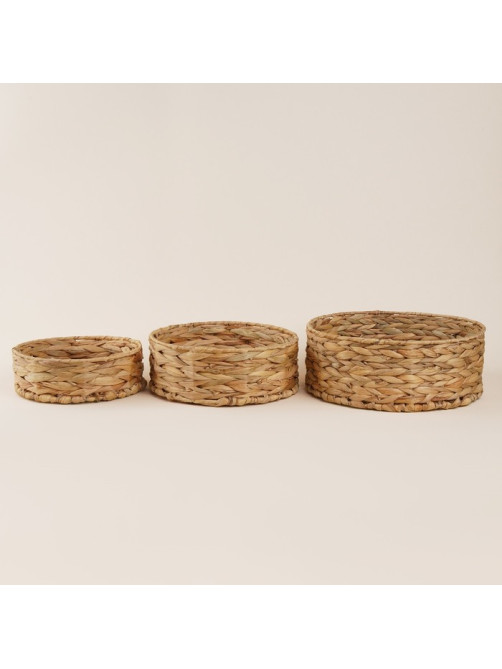 Корзины для хранения SL Home, плетёные, ручной работы, 3 шт.: 21×21×7 см, 25×25×10 см, 29×29×11 см