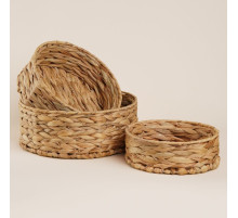Корзины для хранения SL Home, плетёные, ручной работы, 3 шт.: 21×21×7 см, 25×25×10 см, 29×29×11 см