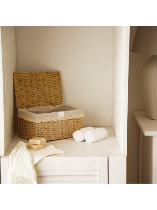 Корзина для хранения SL Home, плетёная, ручной работы, 30×20×15.5 см
