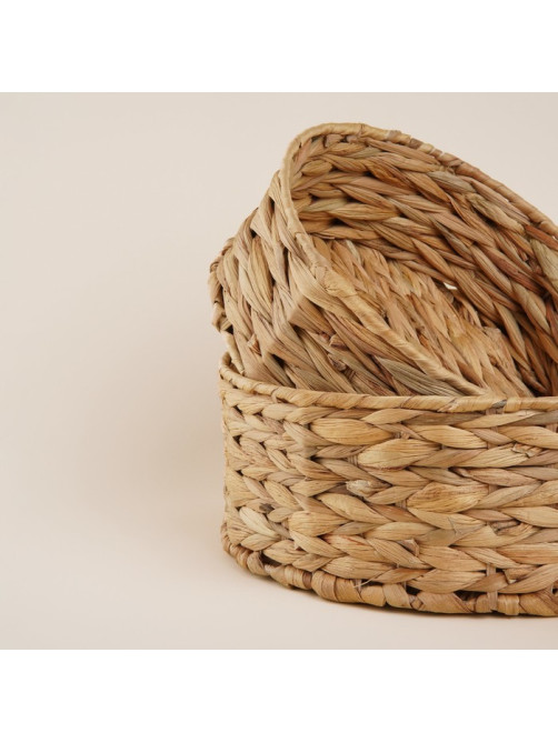 Корзины для хранения SL Home, плетёные, ручной работы, 3 шт.: 21×21×7 см, 25×25×10 см, 29×29×11 см