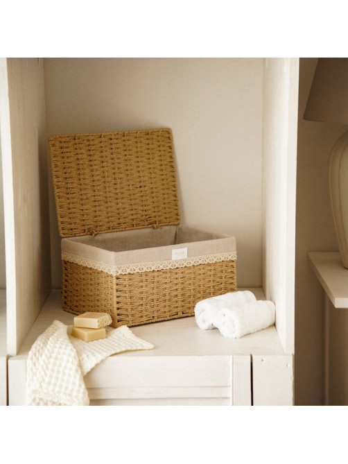 Корзина для хранения SL Home, плетёная, ручной работы, 35×25×19 см