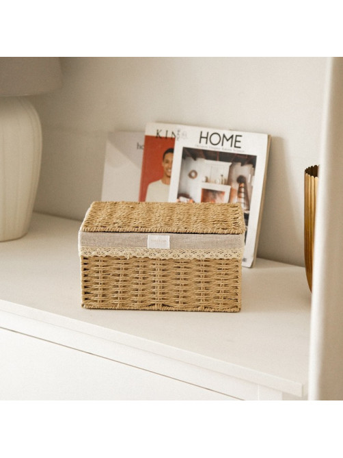 Корзина для хранения SL Home, плетёная, ручной работы, 30×20×15.5 см