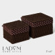 Корзины для хранения LaDо́m, 2 шт., ручное плетение, с крышкой, коричневые