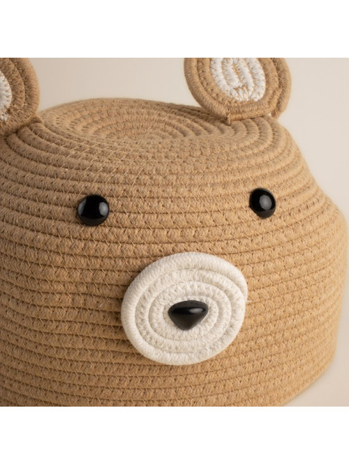 Корзина для игрушек SL Home «Медведь», плетёная, ручной работы, 25×26×41 см, коричневая