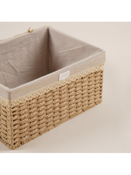 Корзина для хранения SL Home, плетёная, ручной работы, 30×20×15.5 см