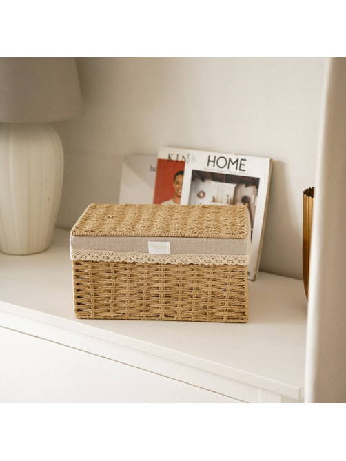 Корзина для хранения SL Home, плетёная, ручной работы, 35×25×19 см