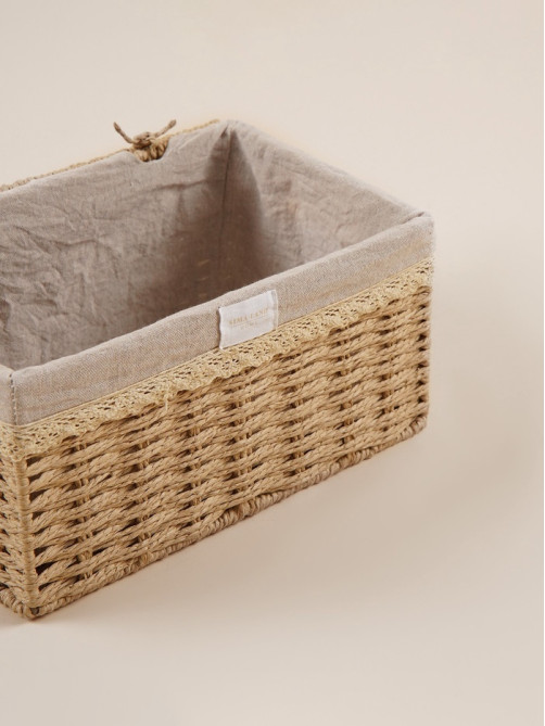 Корзина для хранения SL Home, плетёная, ручной работы, 35×25×19 см