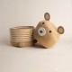 Корзина для игрушек SL Home «Медведь», плетёная, ручной работы, 25×26×41 см, коричневая