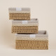 Корзины для хранения SL Home, плетёные, ручной работы, 3 шт.: 18×12×9,5, 22×16.5×10,5, 26×20×11.5