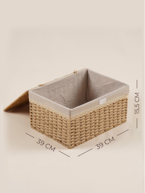 Корзина для хранения SL Home, плетёная, ручной работы, 30×20×15.5 см