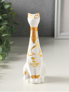 Фигурка керамика «Кот Египетский», 15 см, белый