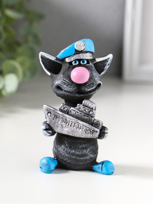 Фигура «Кот Матрос держит кораблик», 9.2×5.4 см