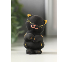 Фигурка керамика «Котик милашка», 7 см, чёрный
