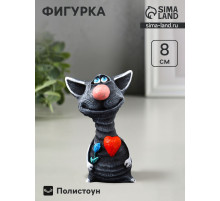 Фигурка полистоун «Кот романтик», 8×5×5 см