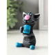 Фигурка полистоун «Кот с кружкой», 8 см