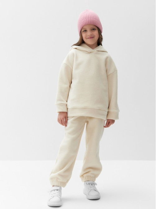 Костюм флисовый (худи и брюки) детский MINAKU: Fleece Soft, бежевый, рост 116 см