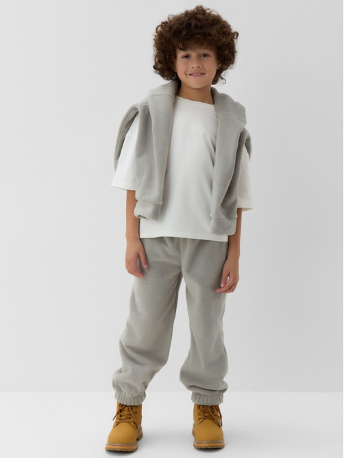 Костюм флисовый (худи и брюки) детский MINAKU: Fleece Soft, графит, рост 116 см