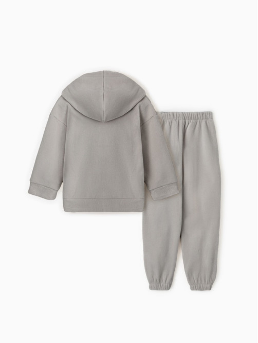 Костюм флисовый (худи и брюки) детский MINAKU: Fleece Soft, графит, рост 116 см