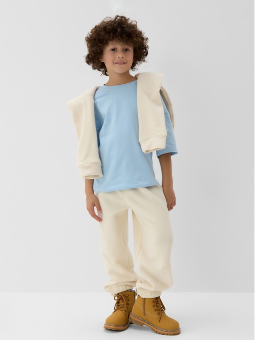 Костюм флисовый (худи и брюки) детский MINAKU: Fleece Soft, бежевый, рост 110 см