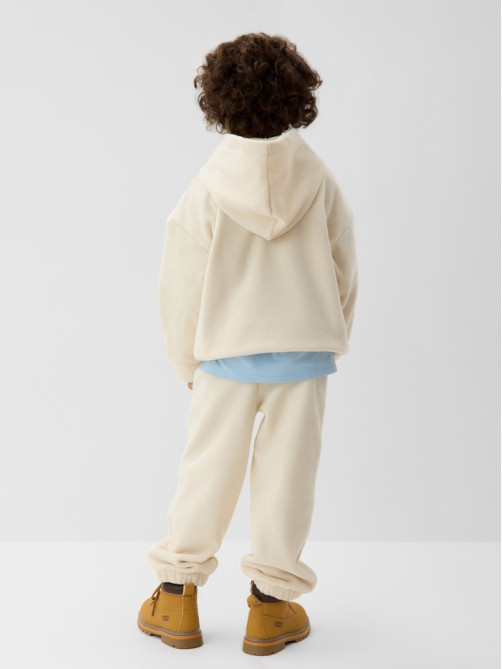 Костюм флисовый (худи и брюки) детский MINAKU: Fleece Soft, бежевый, рост 110 см