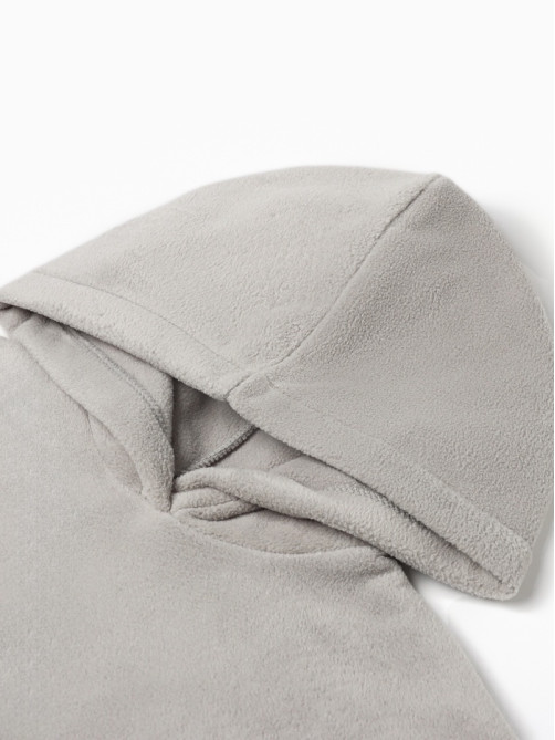 Костюм флисовый (худи и брюки) детский MINAKU: Fleece Soft, графит, рост 116 см