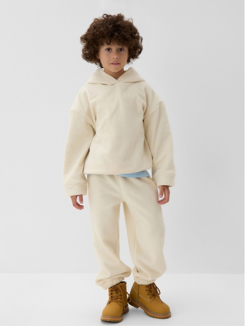 Костюм флисовый (худи и брюки) детский MINAKU: Fleece Soft, бежевый, рост 116 см