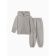 Костюм флисовый (худи и брюки) детский MINAKU: Fleece Soft, графит, рост 122 см