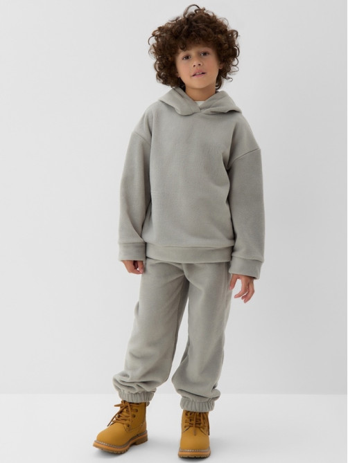 Костюм флисовый (худи и брюки) детский MINAKU: Fleece Soft, графит, рост 116 см