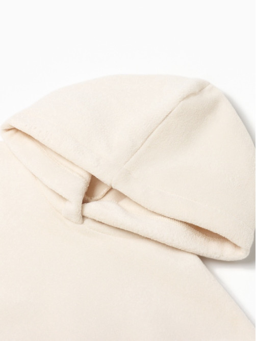 Костюм флисовый (худи и брюки) детский MINAKU: Fleece Soft, бежевый, рост 116 см