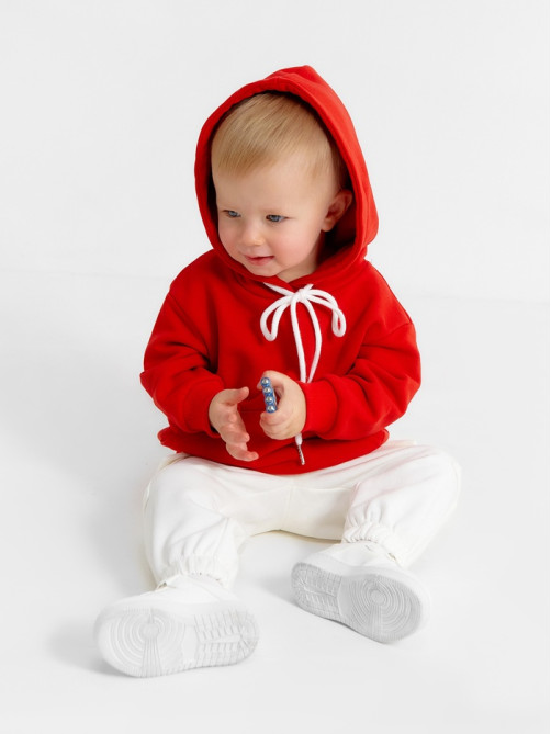 Костюм детский (худи, брюки) MINAKU, рост 86-92 см, красный, белый