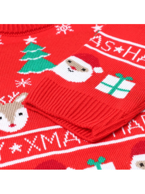 Костюм детский (джемпер, штаны) вязаный «Крошка Я» Xmas, рост 98-104 см