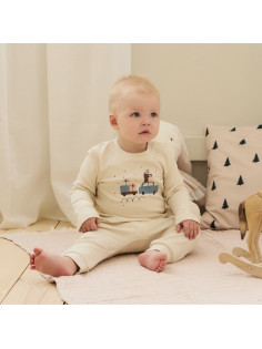 Костюм детский (кофта, штаны) «Крошка Я. Новогодние игрушки», рост 62-68 см