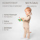 Костюм для девочки (лонгслив, брюки) MINAKU, рост 68-74 см, бежевый