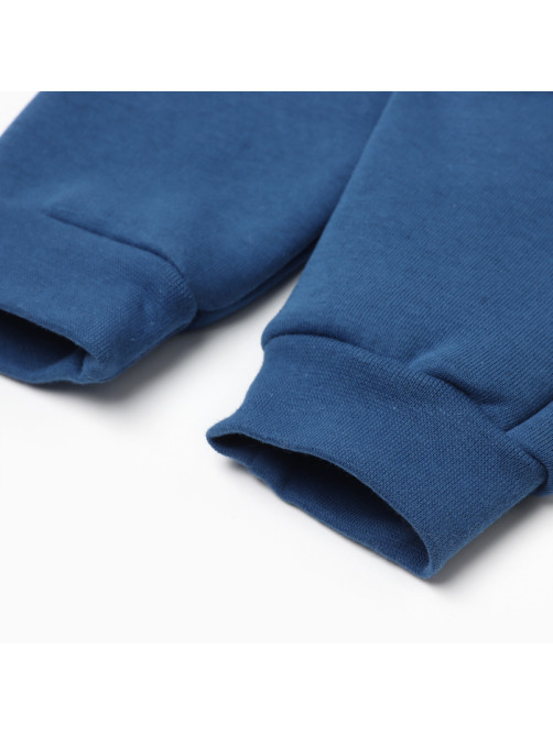 Костюм детский (толстовка, брюки) «Крошка Я» Blueberry, рост 62-68 см, синий, молочный