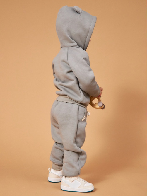 Костюм детский (толстовка, брюки) «Крошка Я» BASIC LINE, рост 62-68 см, серый