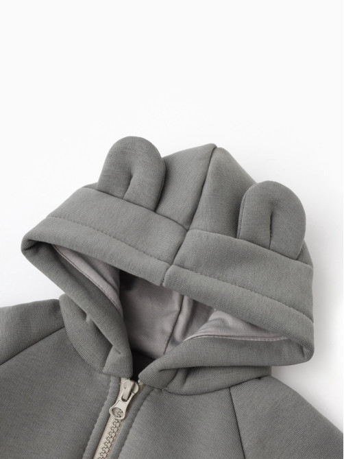 Костюм детский (толстовка, брюки) «Крошка Я» BASIC LINE, рост 62-68 см, серый