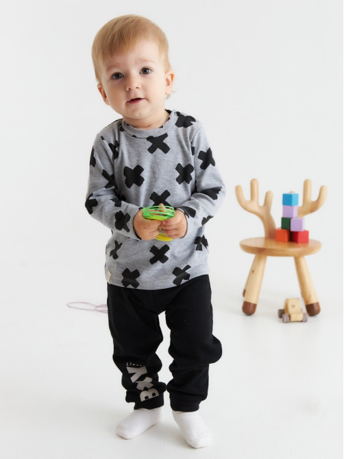 Костюм детский (джемпер, брюки) «Крошка Я» Stylish boy, рост 68-74 см
