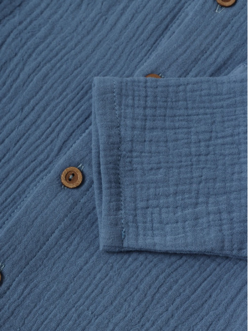 Костюм (рубашка и брюки) детский KAFTAN «Муслин», размер 28 (86-92 см), синий