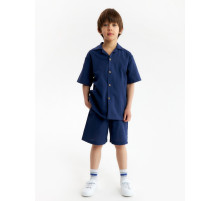 Костюм для мальчика (рубашка и шорты) KAFTAN, тёмно-синий, размер 34 (122-128 см)