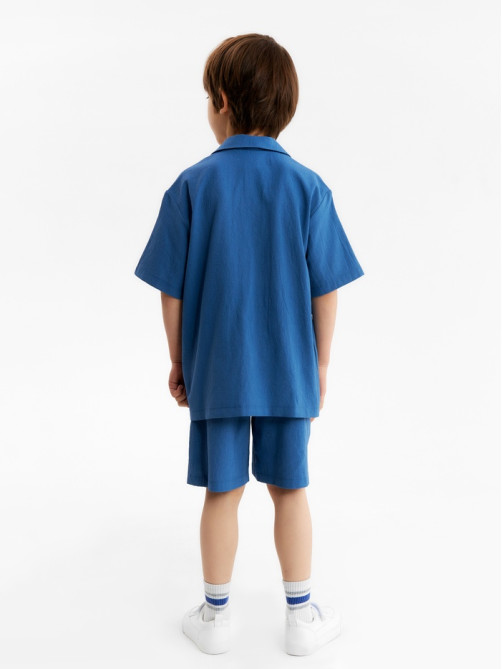 Костюм для мальчика (рубашка и шорты) KAFTAN, тёмно-синий, размер 30 (98-104 см)