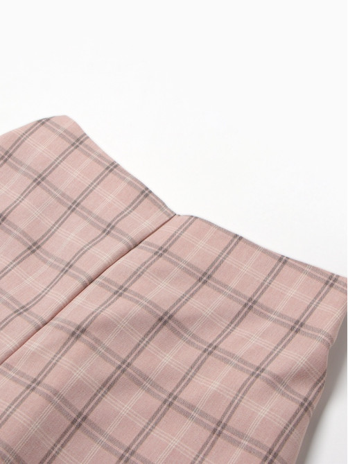 Костюм женский (блузка, шорты) MINAKU: Casual Collection, розовая клетка, размер 48