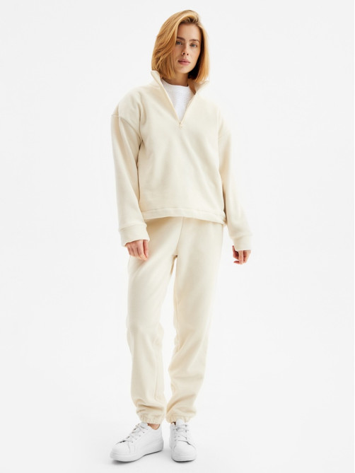 Костюм женский (анорак, брюки) MINAKU: Fleece Soft, размер 42, бежевый