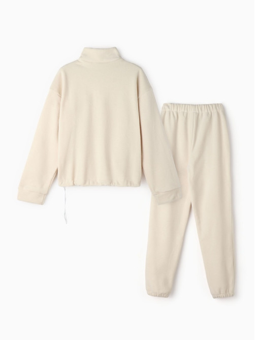Костюм женский (анорак, брюки) MINAKU: Fleece Soft, размер 48, бежевый